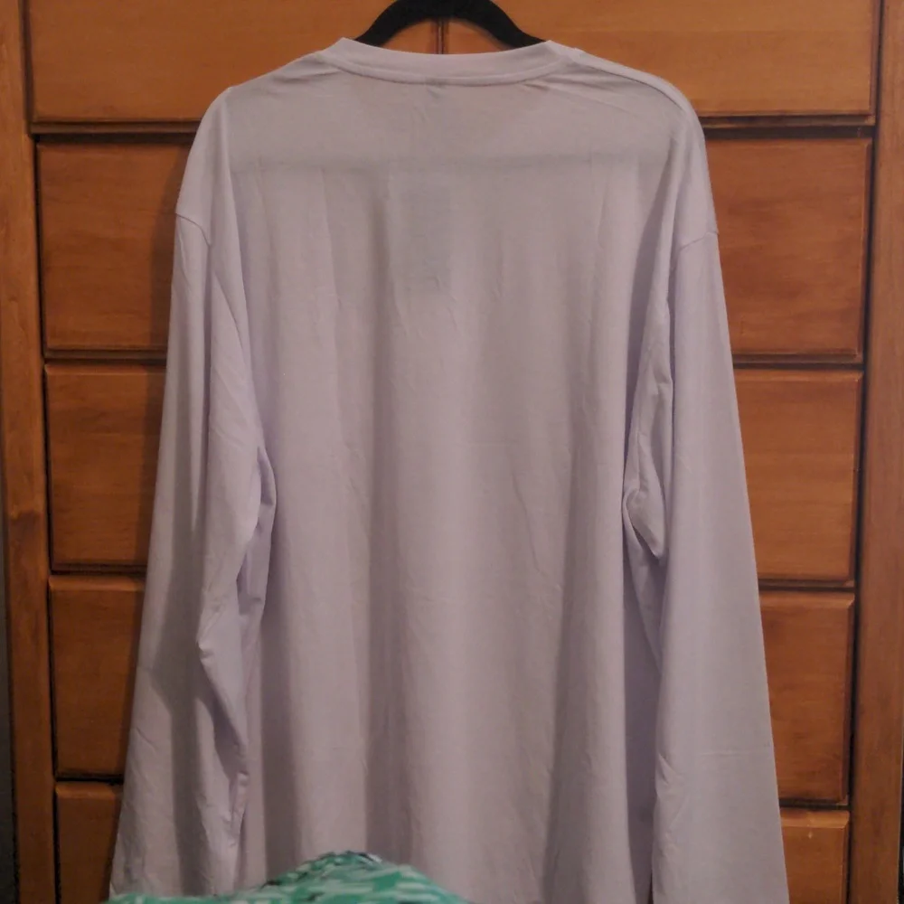 Uni Clau Men's Big & Tall Long Sleeve White Pocket T-shirt. Size 3 X - Picture 6 of 6